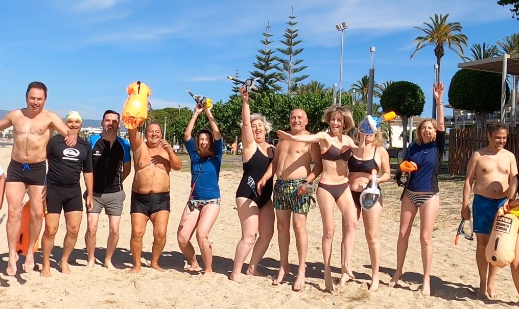 Grup de treballadors de la URV que van fer la visita guiada d'snorkel